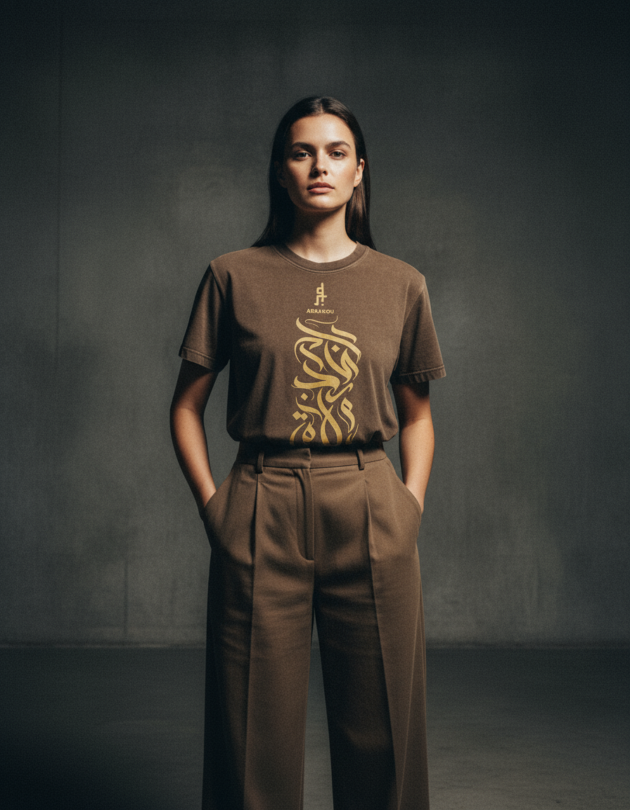 T-shirt “Sable d’Orient” – Marron Vintage